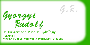 gyorgyi rudolf business card